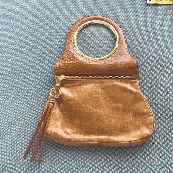 Hobo top grain caramel leather MSRP $158 Lizzie ( minor flaws) clutch/ handbag - Picture 7 of 13